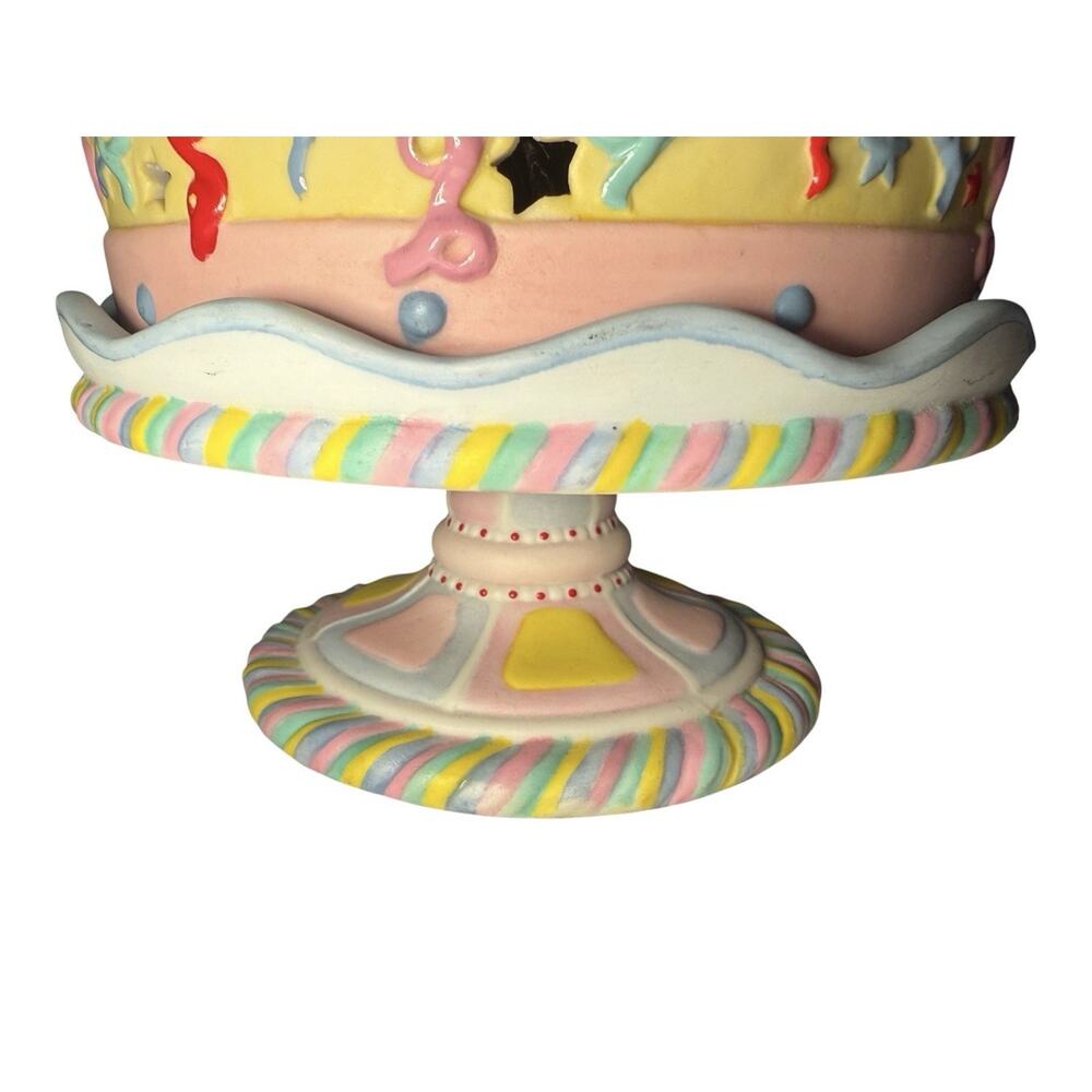 Party Lite Celebration Tiered Cake Shaped Tealight Pedestal Colorful Whimsical - Picture 4 of 7
